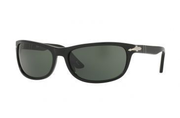 Image of Persol PO3156S Sunglasses 95/31-63 - Black Frame, Green Lenses