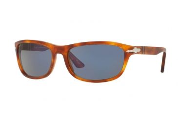 Image of Persol PO3156S Sunglasses 96/56-63 - Terra Di Siena Frame, Blue Lenses
