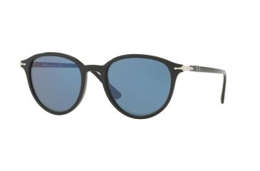 Image of Persol PO3169S Sunglasses 104156-50 - Black Frame, Blue Lenses