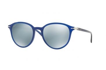 Image of Persol PO3169S Sunglasses 105130-50 - Blue Frame, Green Mirror Silver Lenses