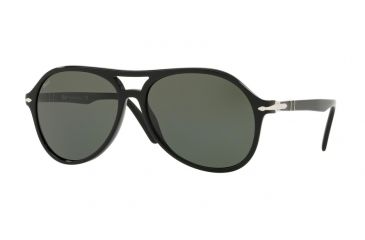 Image of Persol PO3194S Sunglasses 104131-59 - Black Frame, Green Lenses