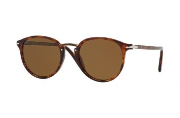 Image of Persol PO3210S Sunglasses 24/57-51 - Havana Frame, Brown Polar Lenses