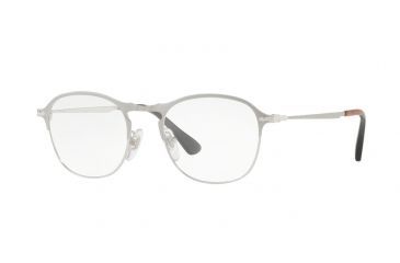 Image of Persol PO7007V Eyeglass Frames 1068-49 - Matte Silver/Silver Frame