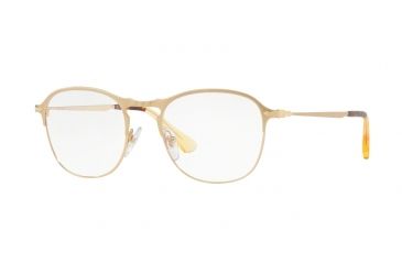Image of Persol PO7007V Eyeglass Frames 1069-49 - Matte Gold/Gold Frame