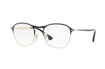 Image of Persol PO7007V Eyeglass Frames 1070-49 - Matte Black/Gold Frame