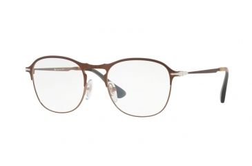 Image of Persol PO7007V Eyeglass Frames 1072-49 - Matte Brown / Brown Frame
