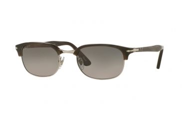 Image of Persol PO8139S Sunglasses 1045M3-52 - Dark Horn Frame, Gradient Grey Polar Lenses