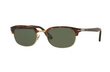Image of Persol PO8139S Sunglasses 24/31-52 - Havana Frame, Green Lenses