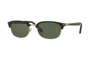 Image of Persol PO8139S Sunglasses 95/58-52 - Black Frame, Green Polar Lenses