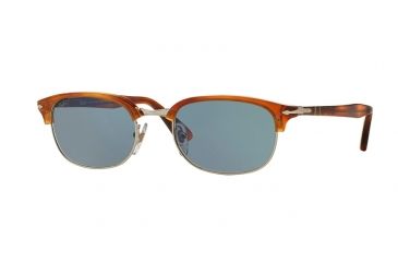Image of Persol PO8139S Sunglasses 96/56-52 - Terra Di Siena Frame, Blue Lenses