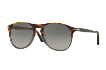 Image of Persol PO9649S Sunglasses 1023M3-55 - Fuoco E Ardesia Frame, Grey Gradient Polar Lenses