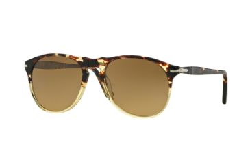 Image of Persol PO9649S Sunglasses 1024M2-55 - Ebano E Oro Frame, Gradient Brown Polar Lenses