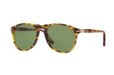 Image of Persol PO9649S Sunglasses 10524E-55 - Madreterra Frame, Green Lenses