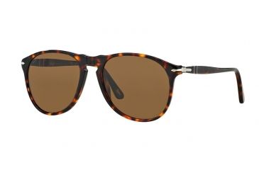 Image of Persol PO9649S Sunglasses 24/57-55 - Havana Frame, Crystal Brown Polarized Lenses