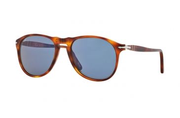 Image of Persol PO9649S Sunglasses 96/56-52 - Terra Di Siena Frame, Blu Lenses