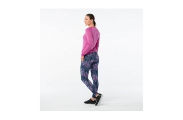 Image of Smartwool PhD Printed Tight-Women's, Dark Blue Steel, Extra Small, SW014083292-XS