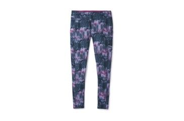 Image of Smartwool PhD Printed Tight-Women's, Dark Blue Steel, Extra Small, SW014083292-XS
