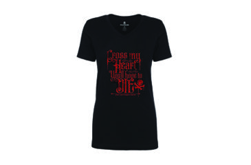 Image of Pipe Hitters Union Womens Large PHU Cross My Heart Short Sleeve Shirt, Black, Large, PHUPT215WB-L