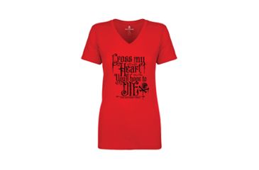 Image of Pipe Hitters Union Womens Large PHU Cross My Heart Short Sleeve Shirt, Red, Large, PHUPT215WR-L