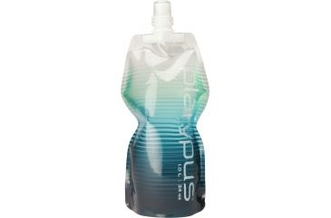 Image of SoftBottle-1L-Push/Pull Cap-Stripe Blue