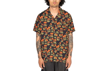Image of Poler Aloha Shirt, Medium, Orchid Floral Black, 221APM3002-Orchid Floral Black-M