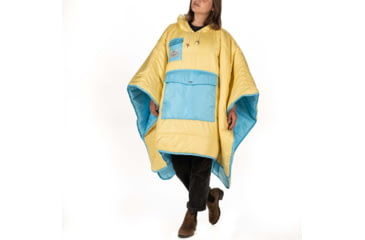 Image of Poler Poncho, Powder Blue Daisy, One Size, 212ACU5601-PBlDaisy-O/S