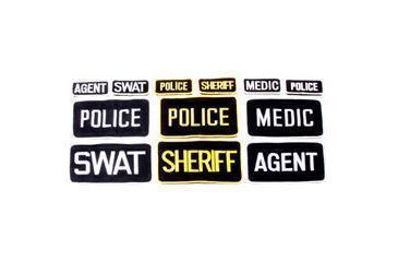 Image of BlackHawk Police Patch W/Velcro 5x8 (10900021) Black/Gold
