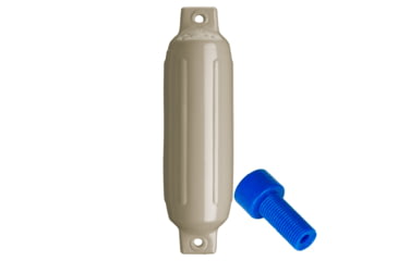 Image of Polyform U.S. G-1 Twin Eye Fender 3.5in x 12.8in - Sand w/Adapter, G-1-SAND