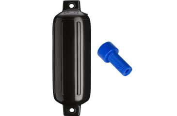 Image of Polyform U.S. G-4 Twin Eye Fender 6.5in x 22in - Black w/Adapter, G-4-BLACK