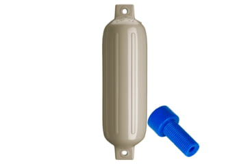 Image of Polyform U.S. G-4 Twin Eye Fender 6.5in x 22in - Sand w/Adapter, G-4-SAND