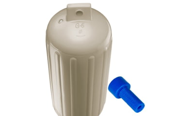 Image of Polyform U.S. G-6 Twin Eye Fender 11in x 30in - Sand w/Adapter, G-6-SAND
