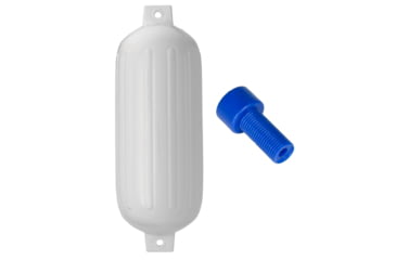 Image of Polyform U.S. G-6 Twin Eye Fender 11in x 30in - White w/Adapter, G-6-WHITE