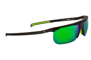 Image of Popticals PopArt Sunglasses, Black Matte Frame, Gray/Green Mirror Lens, Polarized, 010030-BMEN
