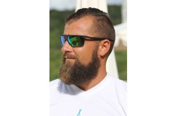 Image of Popticals PopArt Sunglasses, Black Matte Frame, Gray/Green Mirror Lens, Polarized, 010030-BMEN