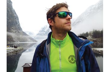 Image of Popticals PopArt Sunglasses, Black Matte Frame, Gray/Green Mirror Lens, Polarized, 010030-BMEN