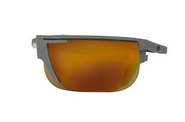 Image of Popticals PopArt Sunglasses, Grey Matte Frame, Gray/Orange Mirror Lens, Polarized, 010030-GMON