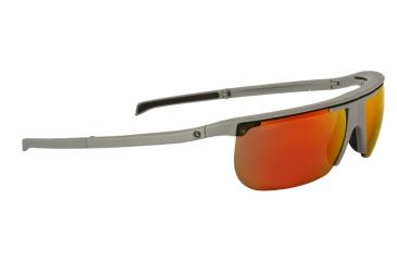 Image of Popticals PopArt Sunglasses, Grey Matte Frame, Gray/Orange Mirror Lens, Polarized, 010030-GMON