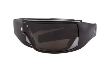 Image of Popticals PopGear Sunglasses, Black Over Crystal Gloss Frame, Gray Lens, Polarized, 040050-BLGP
