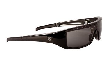 Image of Popticals PopGear Sunglasses, Black Over Crystal Gloss Frame, Gray Lens, Polarized, 040050-BLGP
