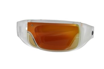 Image of Popticals PopGear Sunglasses, Crystal Matte Frame, Gray/Orange Mirror Lens, 010050-XYOO
