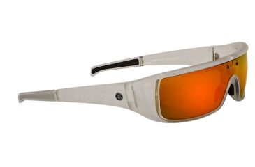 Image of Popticals PopGear Sunglasses, Crystal Matte Frame, Gray/Orange Mirror Lens, 010050-XYOO