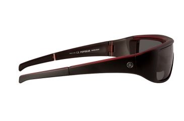 Image of Popticals PopGear Sunglasses, Red/Black Crystal Matte Frame, Gray Lens, Polarized, 030050-REGP
