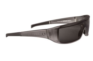 Image of Popticals PopGear Sunglasses, Smoke/Clear Crystal Matte Frame, Gray Lens, Polarized, 030050-SEGP