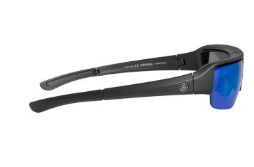 Image of Popticals PopGun Sunglasses, Black Matte Frame, Gray/Blue Mirror Lens, Polarized, 010010-BMUN