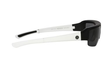 Image of Popticals PopGun Sunglasses, Black/White Matte Frame, Gray Lens, Polarized, 010010-WMGP