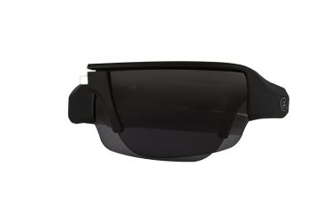 Image of Popticals PopGun Sunglasses, Black/White Matte Frame, Gray Lens, Polarized, 010010-WMGP