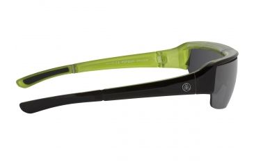 Image of Popticals PopGun Sunglasses, Blk Over Green Crystal Gloss Frame, Gray Lens, Polarized, 040010-GLGP