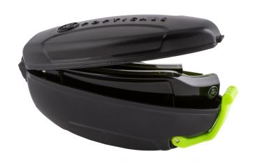 Image of Popticals PopGun Sunglasses, Blk Over Green Crystal Gloss Frame, Gray Lens, Polarized, 040010-GLGP