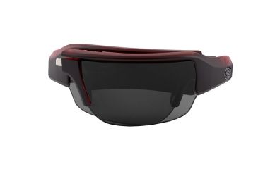 Image of Popticals PopGun Sunglasses, Red/Black Crystal Matte Frame, Gray Lens, Polarized, 030010-REGP