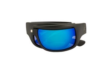 Image of Popticals PopH2O Sunglasses, Black Matte Frame, Gray/Blue Mirror Lens, Polarized, 010070-BMUN
